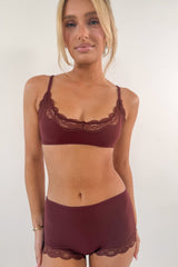 Butter Me Up Lace Bralette - Bordeaux - Shake Your Bon Bon