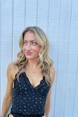 Butter Me Up Lace Cami ~ Midnight Floral - Shake Your Bon Bon
