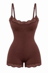 Butter Me Up Lace Onesie - Chocolate - Shake Your Bon Bon