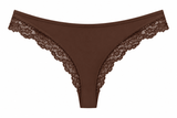 Butter Me Up Lace Thong - Chocolate - Shake Your Bon Bon