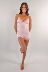 Butter Me Up Lace Triangle Onesie - Ballet - Shake Your Bon Bon