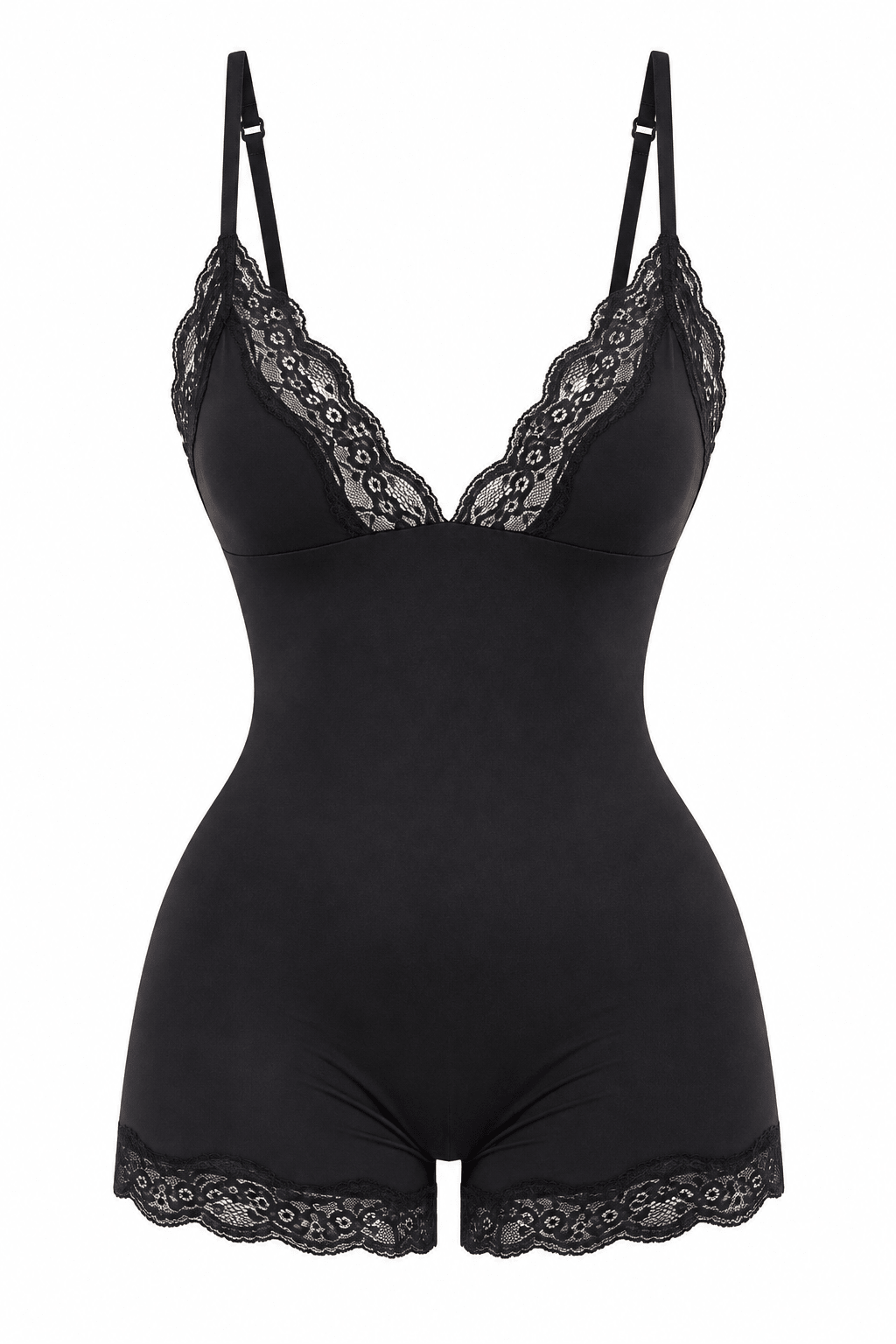 Butter Me Up Lace Triangle Onesie - Black - Shake Your Bon Bon