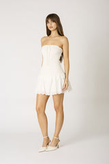 C'est La Vie Smocked Cotton Mini