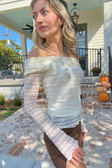 Celeste Lace Off - Shoulder Top - Shake Your Bon Bon