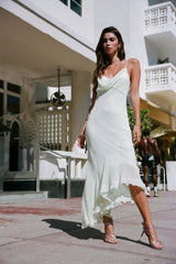 Chesley Chiffon Slip Dress ~ Washed Sage - Shake Your Bon Bon