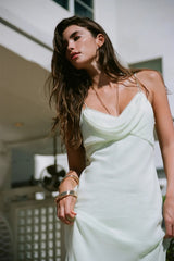 Chesley Chiffon Slip Dress ~ Washed Sage - Shake Your Bon Bon