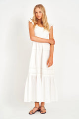 Chessie Heritage Cotton Maxi Dress ~ True White - Shake Your Bon Bon