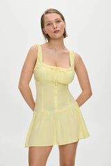 Christa Ruffle Mini Dress ~ Sunflower - Shake Your Bon Bon