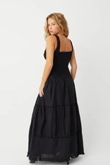 Christabelle Ruffle Maxi Dress ~ Black - Shake Your Bon Bon