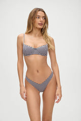 Cola Gingham Underwire Bikini Top ~ Blackberry Gingham - Shake Your Bon Bon