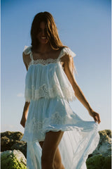 Lova Silk Chiffon Lace Top ~ Country Air