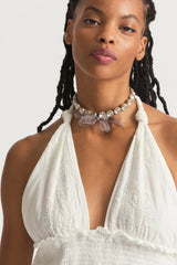 Deanna Halter Dress ~ True White - Shake Your Bon Bon