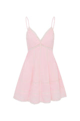 Docila Cotton Mini Dress ~ Pink - Shake Your Bon Bon