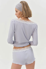 Eisley Knit Short ~ Blue - Shake Your Bon Bon