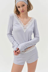 Eisley Knit Top ~ Blue - Shake Your Bon Bon