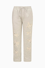 Elma Lace Bow Sweatpants ~ Heather Grey - Shake Your Bon Bon