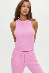 Emma Thermal Tank Top ~ Blush - Shake Your Bon Bon
