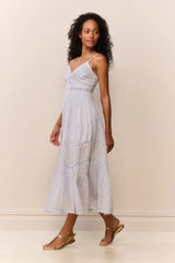 Esilda Cotton Midi Dress ~ Baby Bluebell - Shake Your Bon Bon