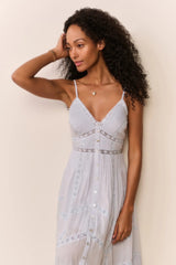 Esilda Cotton Midi Dress ~ Baby Bluebell - Shake Your Bon Bon