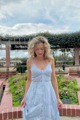 Esilda Cotton Midi Dress ~ Baby Bluebell - Shake Your Bon Bon