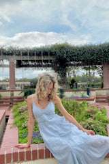 Esilda Cotton Midi Dress ~ Baby Bluebell - Shake Your Bon Bon