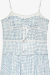 Georgia Gingham Midi Dress ~ Blue - Shake Your Bon Bon