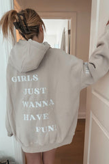 Girls Just Wanna Have Fun Embroidered Hoodie - Shake Your Bon Bon