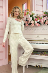 Heart Eyes Pointelle Lounge Top - Shake Your Bon Bon