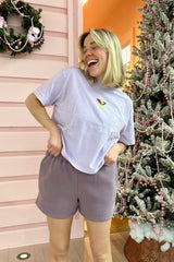 It's the Little Things Boxy Tee ~ Mardi Mask - Shake Your Bon Bon