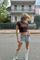 It's the Little Things Ribbed Baby Tee ~ Boot - Shake Your Bon Bon