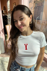 It's the Little Things Ribbed Baby Tee ~ Crawfish - Shake Your Bon Bon