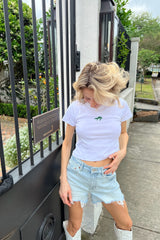 It's the Little Things Ribbed Baby Tee ~ Gator - Shake Your Bon Bon