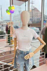 It's the Little Things Ribbed Baby Tee ~ Mardi Gras Bow - Shake Your Bon Bon
