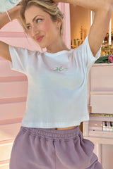 It's the Little Things Ribbed Baby Tee ~ Mardi Gras Bow - Shake Your Bon Bon