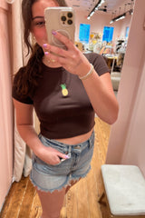 It's the Little Things Ribbed Baby Tee ~ Pineapple - Shake Your Bon Bon