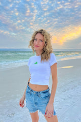 It's the Little Things Ribbed Baby Tee ~ Shamrock - Shake Your Bon Bon