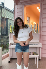 It's the Little Things Ribbed Baby Tee ~ Sunflower - Shake Your Bon Bon