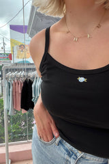 It's the Little Things Ribbed Tank ~ Rosette - Shake Your Bon Bon