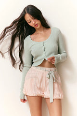 Ivania Silk Bubble Shorts ~ French Rose - Shake Your Bon Bon