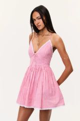 Khloe Cotton Gingham Mini Dress ~ Berry Bramble - Shake Your Bon Bon