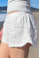 Lace Trim Boxer Shorts - Shake Your Bon Bon