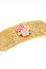 Large Pink Porcelain Flower Hair Barrette - Shake Your Bon Bon