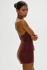 Lullaby Halter Wrap Top ~ Brown Sugar - Shake Your Bon Bon