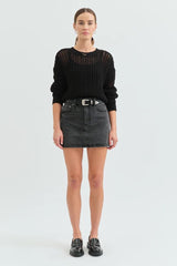 Malibu Mini Skirt ~ Spade - Shake Your Bon Bon