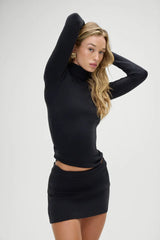 Marialla Cloud Knit Mini Skort ~ Black - Shake Your Bon Bon