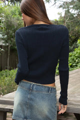 Meant to Be Cotton Cable Knit Cardigan - Shake Your Bon Bon