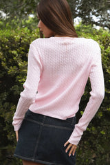 Meant to Be Cotton Cable Knit Cardigan - Shake Your Bon Bon