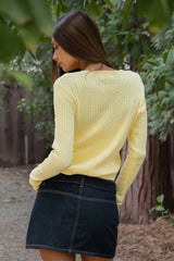 Meant to Be Cotton Cable Knit Cardigan - Shake Your Bon Bon