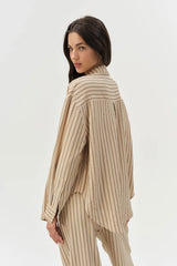 Mindy Button - Down Shirt ~ Brown - Shake Your Bon Bon