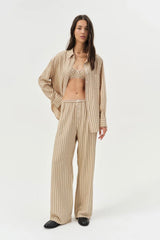 Mindy Wide Leg Pant ~ Brown - Shake Your Bon Bon